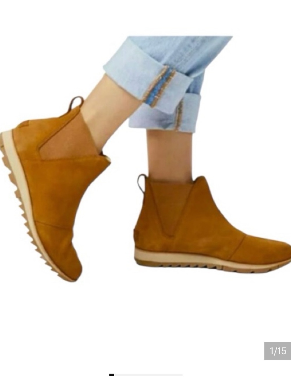 Sorel Harlow-Chelsea Suede Chelsea Boots - Camel Tan